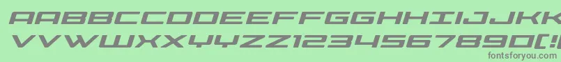 Phoeniciaexpandital Font – Gray Fonts on Green Background