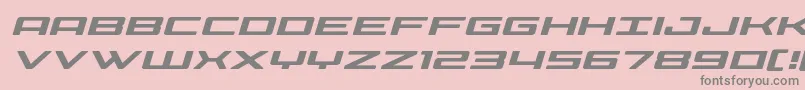 フォントPhoeniciaexpandital – ピンクの背景に灰色の文字