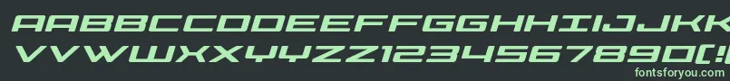 フォントPhoeniciaexpandital – 黒い背景に緑の文字