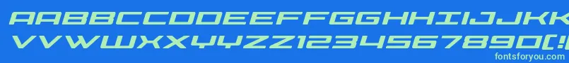 fuente Phoeniciaexpandital – Fuentes Verdes Sobre Fondo Azul