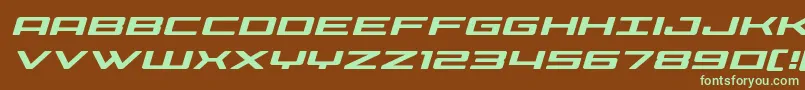Phoeniciaexpandital Font – Green Fonts on Brown Background