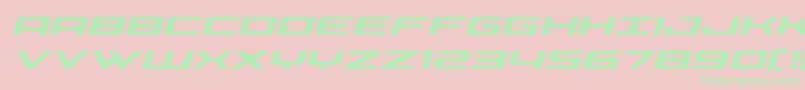 Fonte Phoeniciaexpandital – fontes verdes em um fundo rosa
