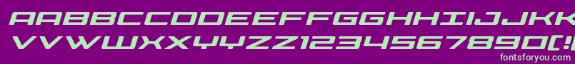 Fonte Phoeniciaexpandital – fontes verdes em um fundo violeta