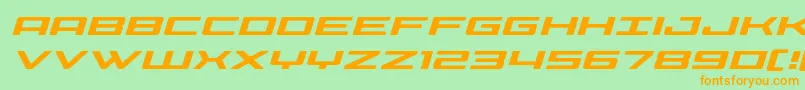 Phoeniciaexpandital Font – Orange Fonts on Green Background