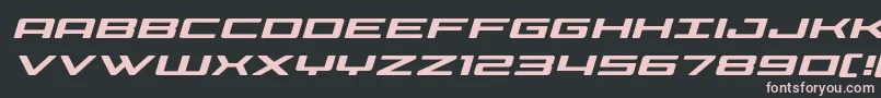 フォントPhoeniciaexpandital – 黒い背景にピンクのフォント