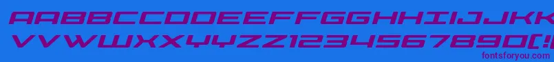 Phoeniciaexpandital-Schriftart – Violette Schriften auf blauem Hintergrund