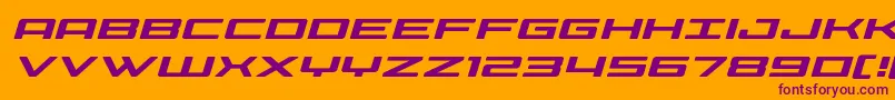 Police Phoeniciaexpandital – polices violettes sur fond orange
