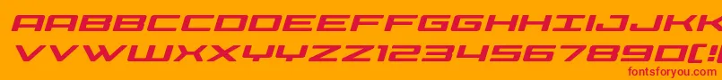 Phoeniciaexpandital Font – Red Fonts on Orange Background
