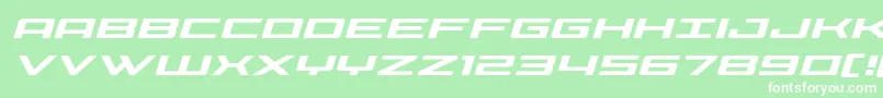 フォントPhoeniciaexpandital – 緑の背景に白い文字