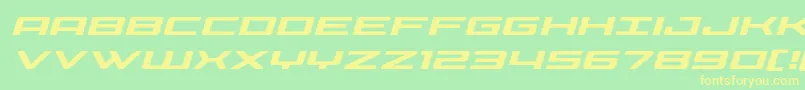 Phoeniciaexpandital Font – Yellow Fonts on Green Background