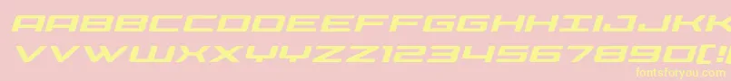 Phoeniciaexpandital Font – Yellow Fonts on Pink Background