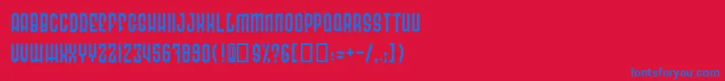 RadonatorCactusNormal Font – Blue Fonts on Red Background