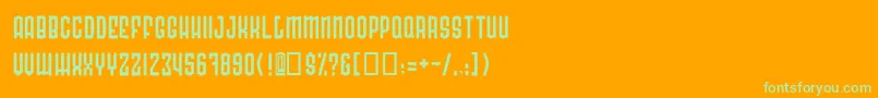 RadonatorCactusNormal Font – Green Fonts on Orange Background