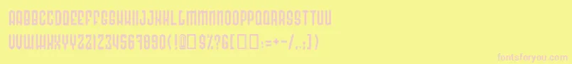 RadonatorCactusNormal Font – Pink Fonts on Yellow Background