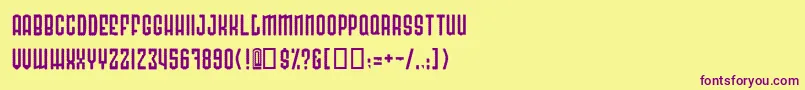 RadonatorCactusNormal Font – Purple Fonts on Yellow Background