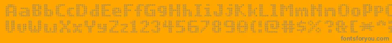 Opticbot Font – Gray Fonts on Orange Background