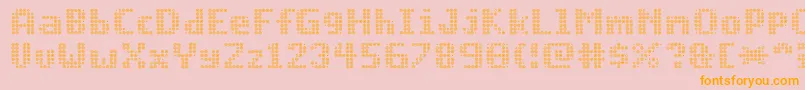 Opticbot Font – Orange Fonts on Pink Background