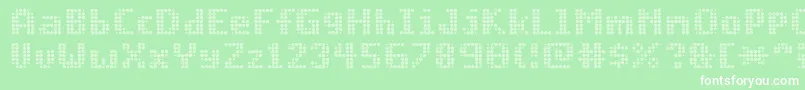 Opticbot Font – White Fonts on Green Background