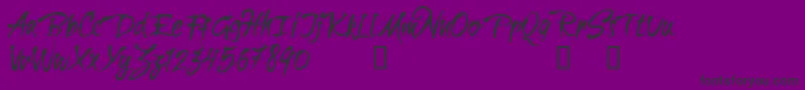 CflasorcierenoireRegular Font – Black Fonts on Purple Background