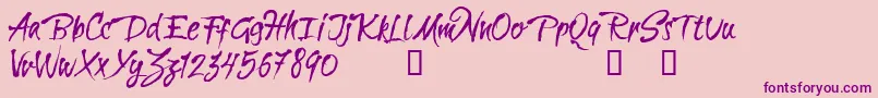 CflasorcierenoireRegular Font – Purple Fonts on Pink Background