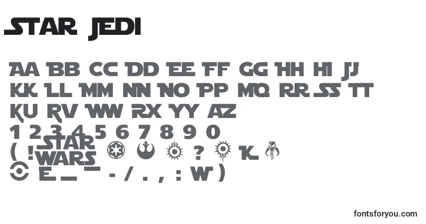 Шрифт Star Jedi – алфавит, цифры, специальные символы