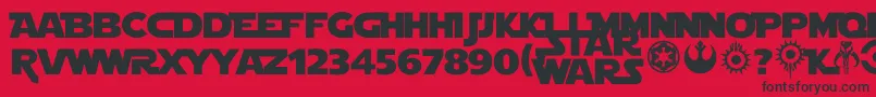 Star Jedi Font – Black Fonts on Red Background