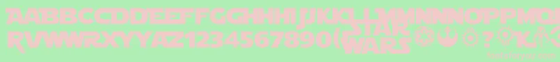 Star Jedi Font – Pink Fonts on Green Background