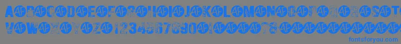 HungryGhosts Font – Blue Fonts on Gray Background