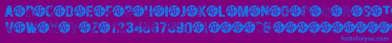 HungryGhosts Font – Blue Fonts on Purple Background