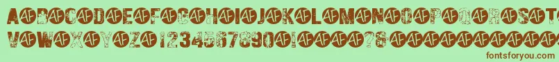HungryGhosts Font – Brown Fonts on Green Background