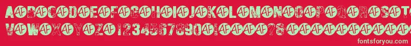 HungryGhosts Font – Green Fonts on Red Background