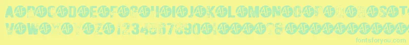 HungryGhosts Font – Green Fonts on Yellow Background