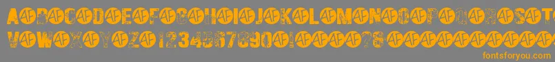 HungryGhosts Font – Orange Fonts on Gray Background