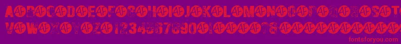 HungryGhosts Font – Red Fonts on Purple Background