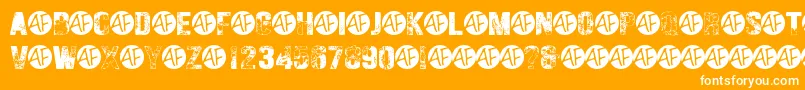 HungryGhosts Font – White Fonts on Orange Background