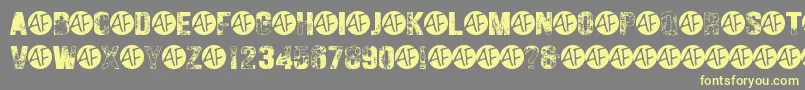 HungryGhosts Font – Yellow Fonts on Gray Background