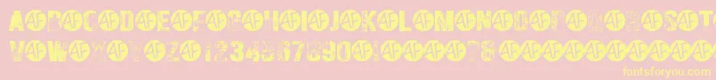 HungryGhosts Font – Yellow Fonts on Pink Background
