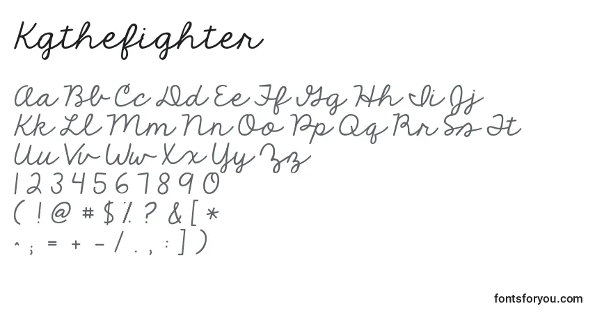 Schriftart Kgthefighter – Alphabet, Zahlen, spezielle Symbole