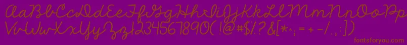 Kgthefighter Font – Brown Fonts on Purple Background