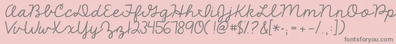 Kgthefighter Font – Gray Fonts on Pink Background