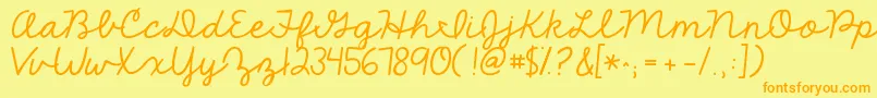Kgthefighter Font – Orange Fonts on Yellow Background