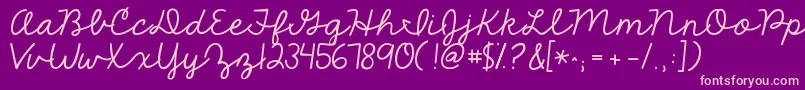 Kgthefighter Font – Pink Fonts on Purple Background