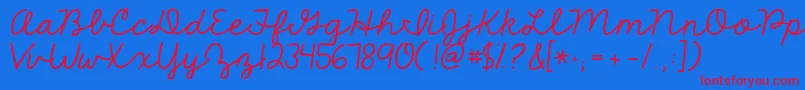 Kgthefighter Font – Red Fonts on Blue Background