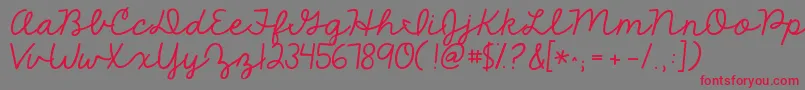 Kgthefighter Font – Red Fonts on Gray Background