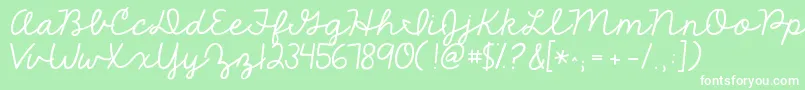 Kgthefighter Font – White Fonts on Green Background