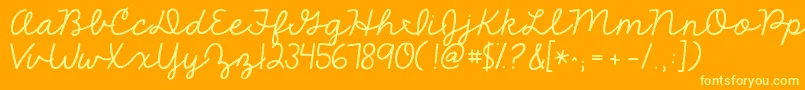 Kgthefighter Font – Yellow Fonts on Orange Background