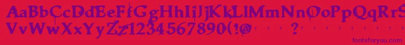 Clarisse Font – Purple Fonts on Red Background