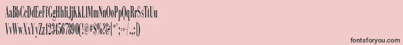 Fonte SinemaDisplaySsiExtraCondensed – fontes pretas em um fundo rosa