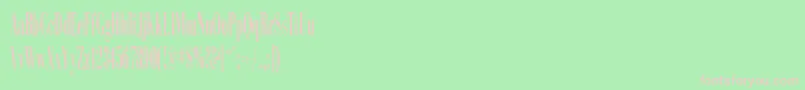 フォントSinemaDisplaySsiExtraCondensed – 緑の背景にピンクのフォント