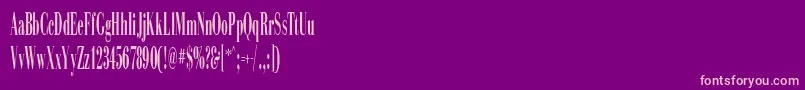 SinemaDisplaySsiExtraCondensed Font – Pink Fonts on Purple Background